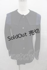 MIHO MATSUDA / ブラウス・リークス S 黒Ｘ青 I-25-08-13-009-GO-BL-HD-ZI