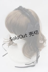 LOLITAその他(お買取対象外) / レースリボンカチューシャ  黒 I-25-08-13-094-LO-AC-HD-ZI