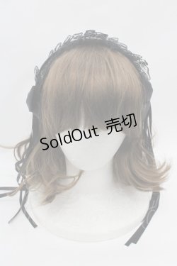 画像2: LOLITAその他(お買取対象外) / レースリボンカチューシャ  黒 I-25-08-13-094-LO-AC-HD-ZI