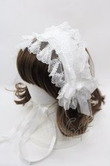 metamorphose / レースリボンヘッドドレス  白 I-25-08-13-097-ME-AC-HD-ZI