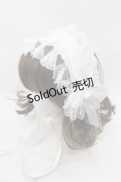 画像1: metamorphose / レースリボンヘッドドレス  白 I-25-08-13-097-ME-AC-HD-ZI