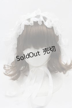 画像2: metamorphose / レースリボンヘッドドレス  白 I-25-08-13-097-ME-AC-HD-ZI