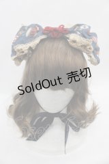 ALICE and the PIRATES / Marionette Chris柄リボンヘッドドレス  紺 I-25-08-13-103-PA-AC-HD-ZI