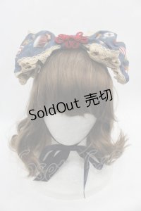 ALICE and the PIRATES / Marionette Chris柄リボンヘッドドレス  紺 I-25-08-13-103-PA-AC-HD-ZI