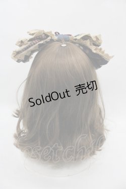 画像2: ALICE and the PIRATES / Marionette Chris柄リボンヘッドドレス  紺 I-25-08-13-103-PA-AC-HD-ZI