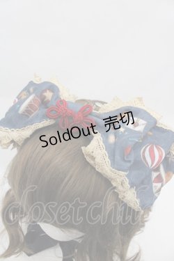 画像3: ALICE and the PIRATES / Marionette Chris柄リボンヘッドドレス  紺 I-25-08-13-103-PA-AC-HD-ZI