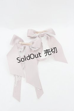 画像2: LOLITAその他(お買取対象外) / ビジューリボンクリップセット  ピンクＸ白 I-25-08-13-104-LO-AC-HD-ZI