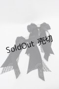 LOLITAその他(お買取対象外) / ビジューリボンクリップセット  黒Ｘシルバー I-25-08-13-105-LO-AC-HD-ZI
