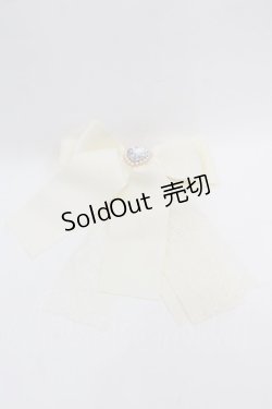 画像1: LOLITAその他(お買取対象外) / ハートビジューリボンクリップ  アイボリー I-25-08-13-107-LO-AC-HD-ZI