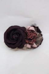 axes femme / ローズモチーフヘアクリップ  ボルドー I-25-08-13-108-AX-AC-HD-ZI