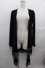 axes femme / レース重ねトッパーカーディガン  黒 I-25-08-13-014-AX-TO-HD-ZI