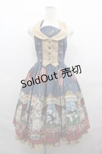 ALICE and the PIRATES / Marionette Chris柄ジャンパースカートI  紺 I-25-08-13-027-PA-OP-HD-ZI