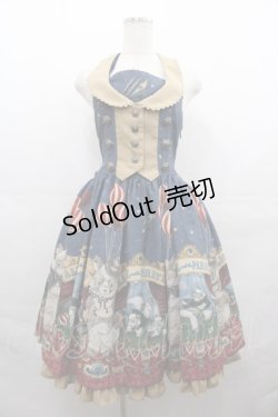 画像1: ALICE and the PIRATES / Marionette Chris柄ジャンパースカートI  紺 I-25-08-13-027-PA-OP-HD-ZI