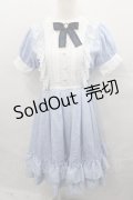 Pina sweetcollection / ローズジャガードワンピース  サックスＸ白 I-25-08-13-038-LO-OP-HD-ZI