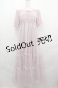 Princess Melody / ドットチュールマキシワンピース  ピンク I-25-08-13-039-EL-OP-HD-ZI