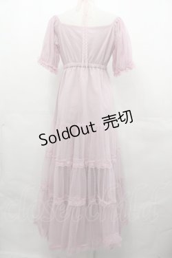 画像2: Princess Melody / ドットチュールマキシワンピース  ピンク I-25-08-13-039-EL-OP-HD-ZI