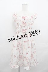 LIZ LISA / ラビットリボン柄ジャンスカ  アイボリーＸ赤 I-25-08-13-044-LO-OP-HD-ZI