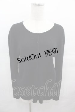 画像1: INGEBORG / ニットカーディガン L ブラック I-25-08-15-054-LO-TO-HD-ZS