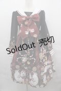 Royal Princess Alice / 絢爛白狐 お狐様セーラーワンピース  黒Ｘ白 I-25-08-15-074-LO-OP-HD-ZI