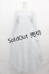 Maria pipi / コットンフラットレースドレス  サックス I-25-08-15-077-EL-TO-HD-ZI