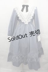 axes femme kawaii / クラシックドールワンピース M ブルー I-25-08-15-087-AX-OP-HD-ZI