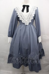 axes femme kawaii / クラシックドールワンピース M ブルー I-25-08-15-087-AX-OP-HD-ZI
