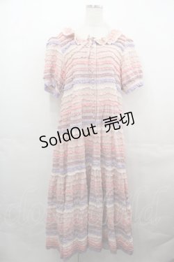 画像1: PINK HOUSE / ミックスフリル使いワンピース  ピンク I-25-08-15-094-LO-OP-HD-ZT277