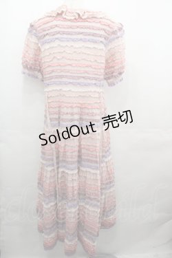 画像2: PINK HOUSE / ミックスフリル使いワンピース  ピンク I-25-08-15-094-LO-OP-HD-ZT277