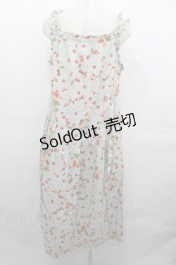 画像2: PINK HOUSE / チェリーズプリントキャミソールワンピース  サックス I-25-08-15-106-LO-OP-HD-ZI