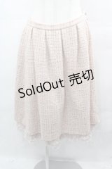 PINK HOUSE / 裾レースツイードスカート 4(L) ピンク I-25-08-15-114-LO-SK-HD-ZS