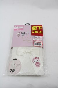 m petit by misako / サンリオキャラクターズコラボ AMキティリボンタイツ  白 I-25-08-15-122-LO-ZA-HD-ZI