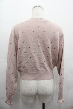 画像2: evelyn / ハート刺繍ニットカーディガン  ピンク I-25-08-15-003-LO-TO-HD-ZI