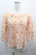 PINK HOUSE / 小花柄長袖Tシャツ L オレンジ I-25-08-15-040-LO-TS-HD-ZI