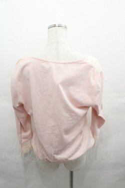 画像2: PINK HOUSE / レースパッチワーク切替カーディガン L ピンク I-25-08-15-043-LO-TO-HD-ZI