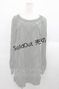 画像1: INGEBORG / クロスミニフリルレースチュニック 4サイズ(11号) グリーン I-25-08-18-045-LO-TO-HD-ZI