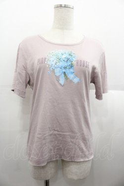 画像1: PINK HOUSE / ブルースターブーケプリント半袖カットソー 4(L) ピンク I-25-08-18-049-LO-TO-HD-ZI