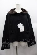 m petit by misako / ファー襟ショートコート 3L ブラウン I-25-08-18-052-LO-CO-HD-ZI