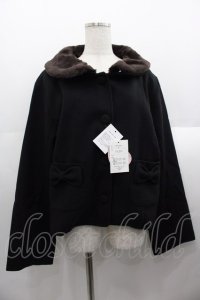 m petit by misako / ファー襟ショートコート 3L ブラウン I-25-08-18-052-LO-CO-HD-ZI
