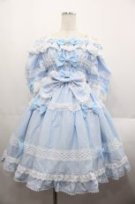 画像1: BABY,THE STARS SHINE BRIGHT / Petit fraisierワンピース  サックス I-25-08-18-053-BA-OP-HD-ZI (1)