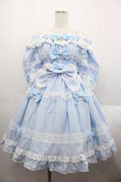 画像1: BABY,THE STARS SHINE BRIGHT / Petit fraisierワンピース  サックス I-25-08-18-053-BA-OP-HD-ZI