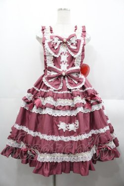 画像1: BABY,THE STARS SHINE BRIGHT / Rose Lace Rococoジャンパースカート  プラム I-25-08-18-054-BA-OP-HD-ZI