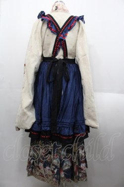 画像2: 造鏡集 / うさぎ刺繍着物風セットアップ XL アイボリーＸネイビー I-25-08-18-056-LO-OP-HD-ZI