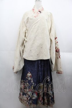 画像3: 造鏡集 / うさぎ刺繍着物風セットアップ XL アイボリーＸネイビー I-25-08-18-056-LO-OP-HD-ZI