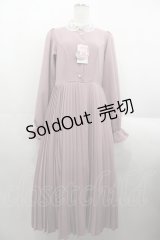 m petit by misako / レース襟プリーツワンピース M ピンク I-25-08-18-059-LO-OP-HD-ZI