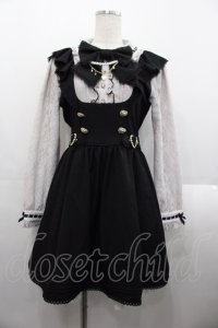 LIZ LISA / ダブルハートラッフルワンピース  黒Ｘ白 I-25-08-18-063-LO-OP-HD-ZI