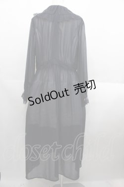 画像2: INGEBORG / シフォンレースショールカラーワンピース  ネイビー I-25-08-18-078-LO-OP-HD-ZI