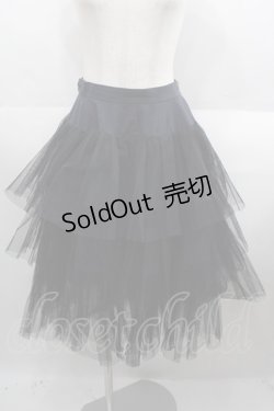 画像1: alice auaa / ハードチュールパニエ 2 黒 I-25-08-18-087-AA-SK-HD-ZI