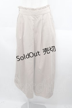 画像1: axes femme / ローズ刺繍入りガウチョパンツ  ブラウン I-25-08-18-097-AX-PA-HD-ZI
