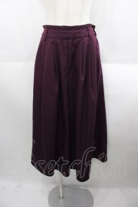 axes femme / ベルト付き裾刺繍ワイドパンツ  ボルドー I-25-08-18-098-AX-PA-HD-ZI