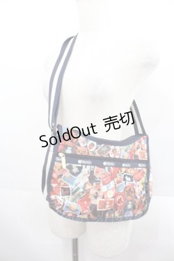 画像1: PINK HOUSE / CLASSIC HOBOPHワッペンパーティバッグ  ネイビー I-25-08-18-103-LO-BG-HD-ZI